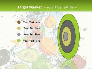Splashing Fruit Kiwi PowerPoint Template