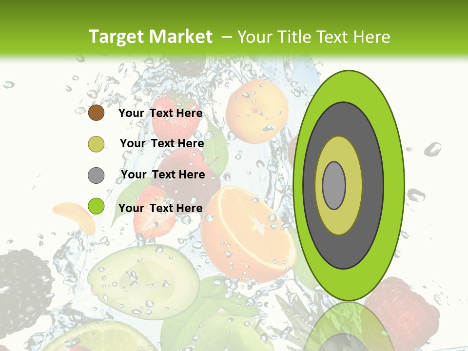 Splashing Fruit Kiwi PowerPoint Template