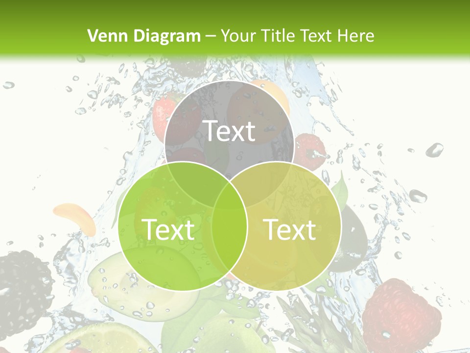Splashing Fruit Kiwi PowerPoint Template