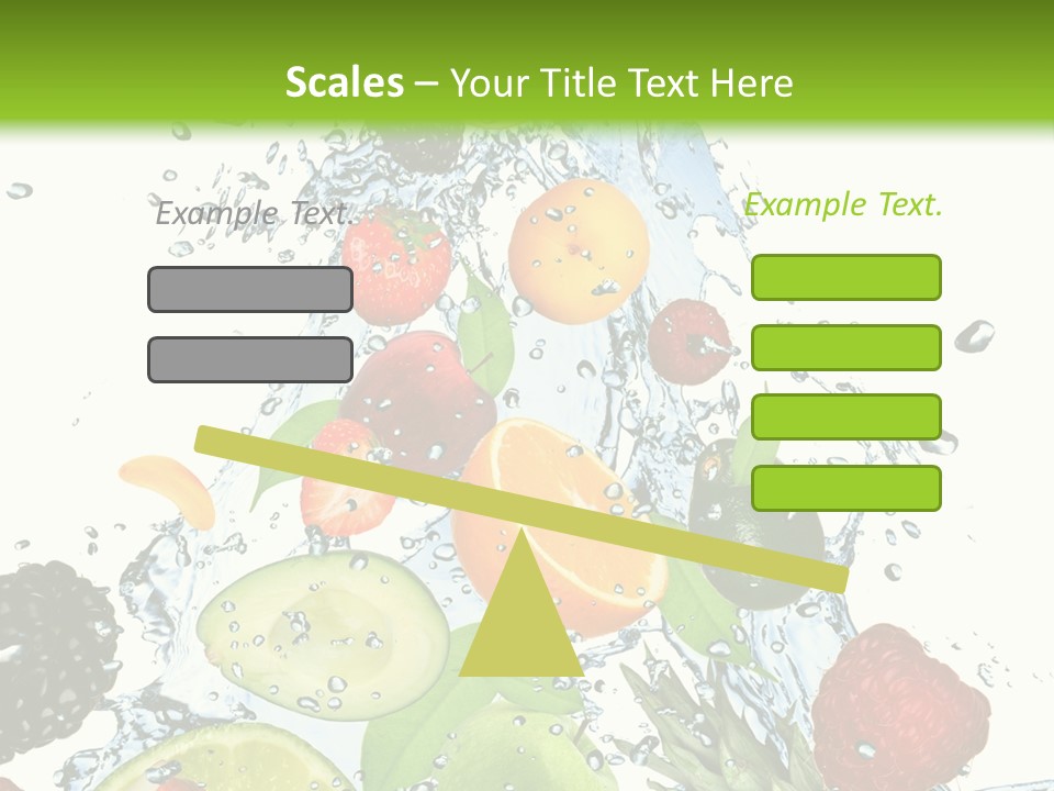 Splashing Fruit Kiwi PowerPoint Template