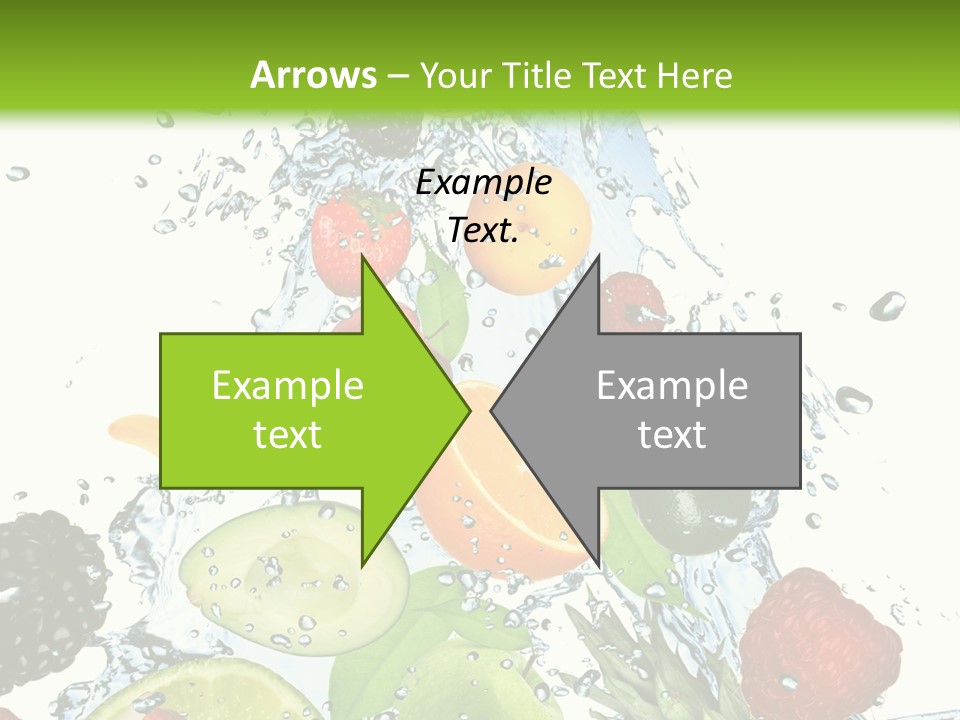 Splashing Fruit Kiwi PowerPoint Template