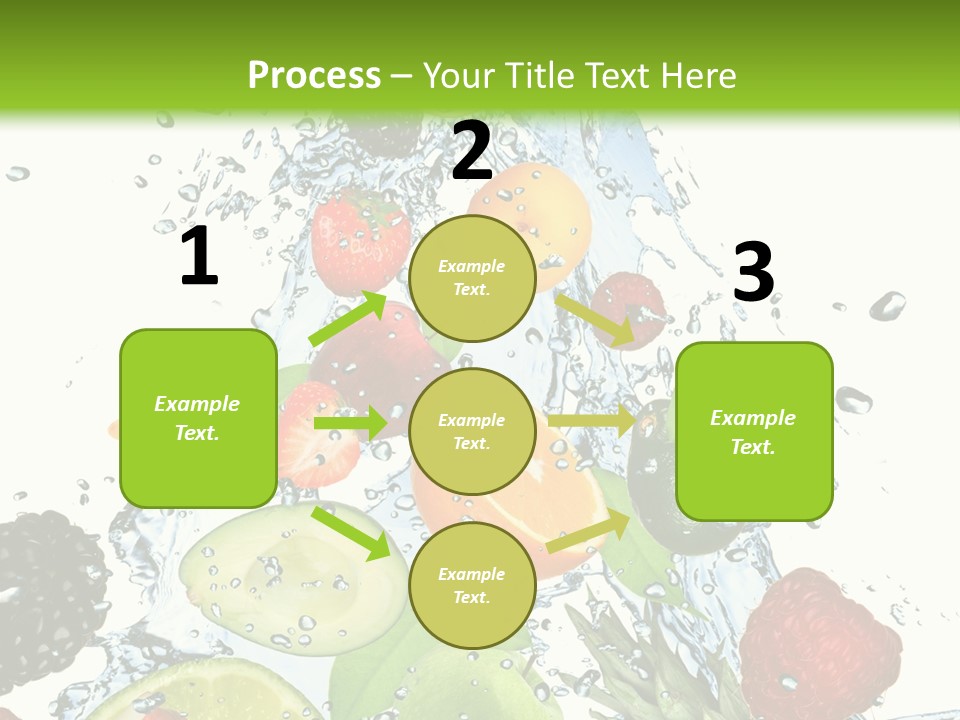 Splashing Fruit Kiwi PowerPoint Template