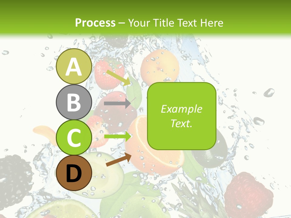 Splashing Fruit Kiwi PowerPoint Template