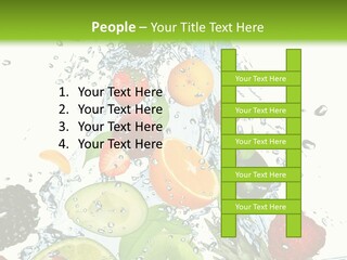 Splashing Fruit Kiwi PowerPoint Template