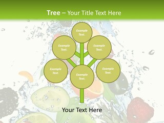 Splashing Fruit Kiwi PowerPoint Template