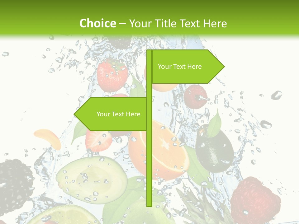 Splashing Fruit Kiwi PowerPoint Template