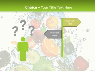Splashing Fruit Kiwi PowerPoint Template