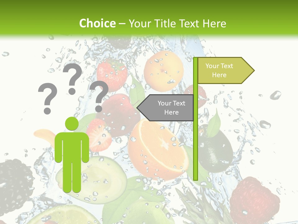 Splashing Fruit Kiwi PowerPoint Template