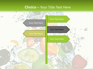 Splashing Fruit Kiwi PowerPoint Template