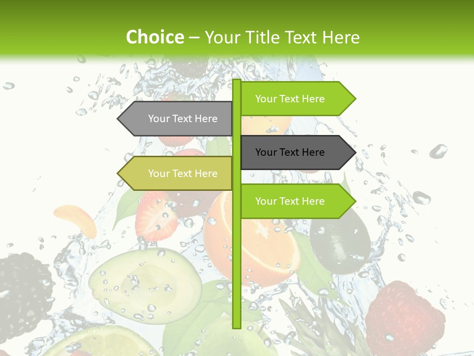 Splashing Fruit Kiwi PowerPoint Template