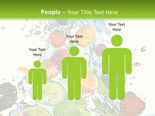 Splashing Fruit Kiwi PowerPoint Template