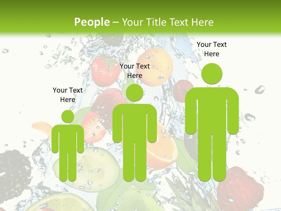 Splashing Fruit Kiwi PowerPoint Template