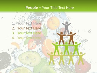 Splashing Fruit Kiwi PowerPoint Template
