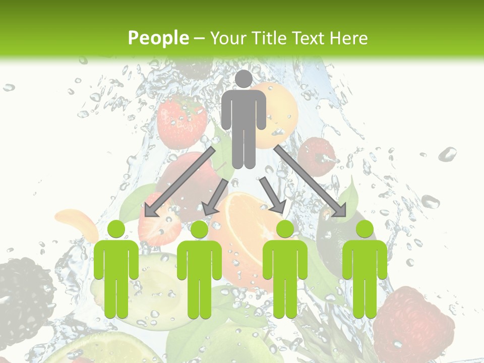 Splashing Fruit Kiwi PowerPoint Template