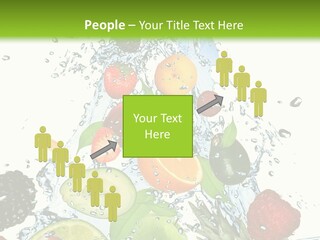 Splashing Fruit Kiwi PowerPoint Template