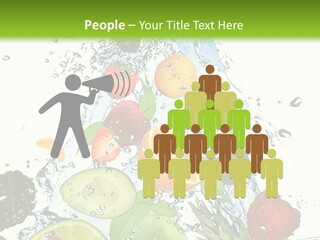 Splashing Fruit Kiwi PowerPoint Template
