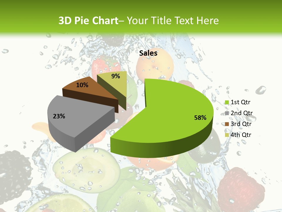 Splashing Fruit Kiwi PowerPoint Template