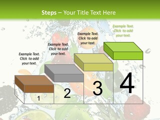 Splashing Fruit Kiwi PowerPoint Template