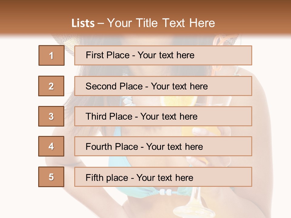 Beach Drink People PowerPoint Template