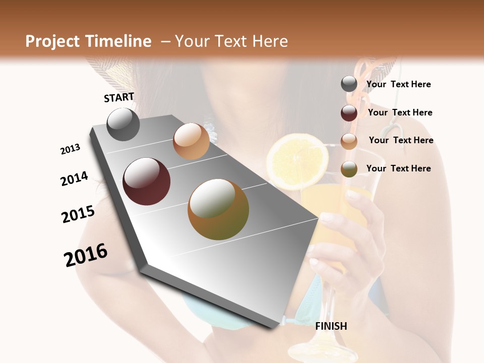 Beach Drink People PowerPoint Template