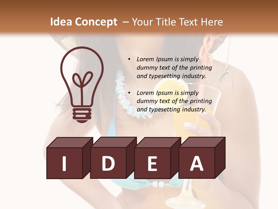 Beach Drink People PowerPoint Template