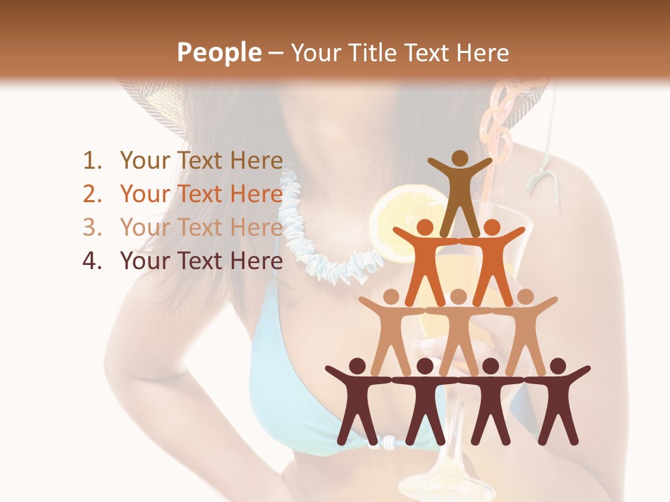Beach Drink People PowerPoint Template