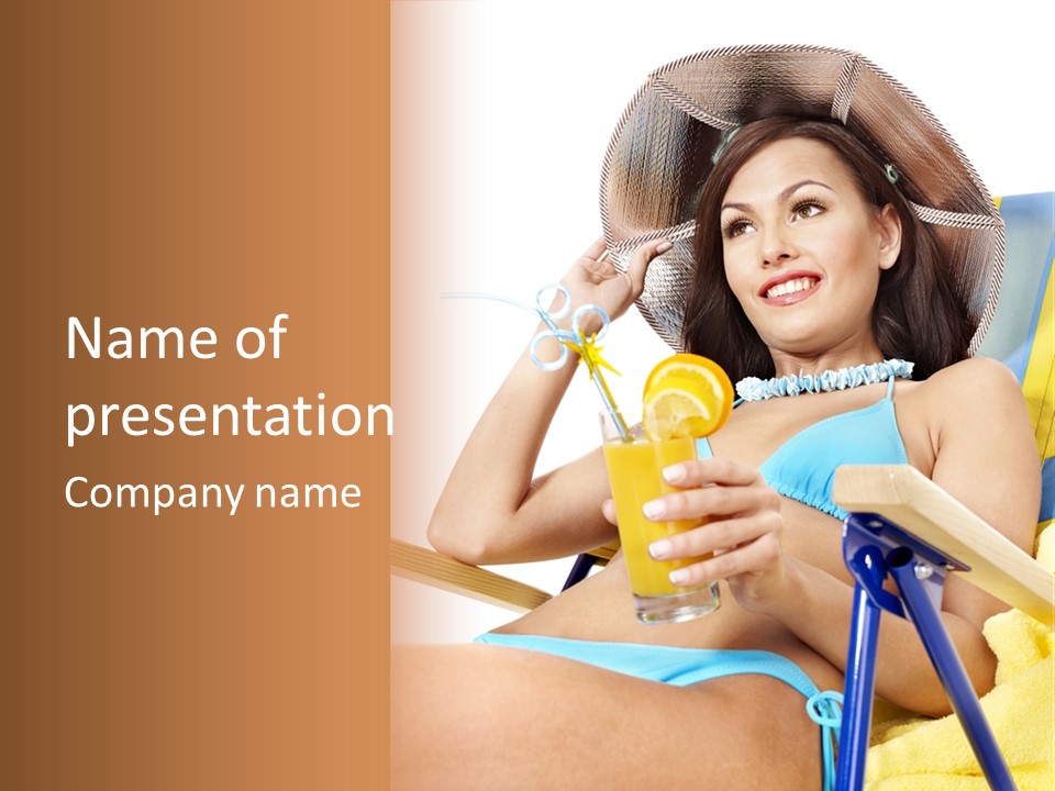 Caucasian Lifestyle Citrus PowerPoint Template