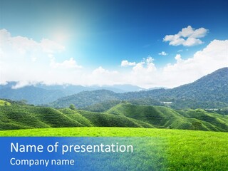 Season Sunlight Horizon PowerPoint Template