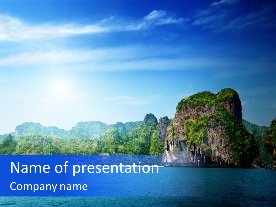 Asia Sky Blue PowerPoint Template