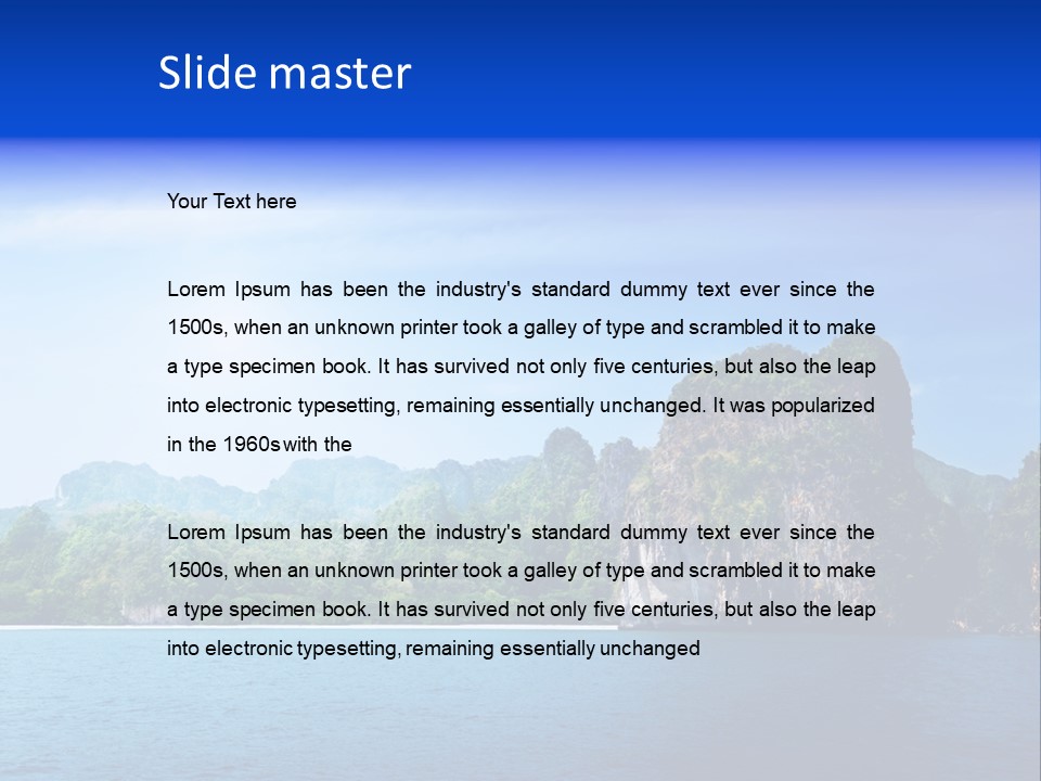 Asia Sky Blue PowerPoint Template