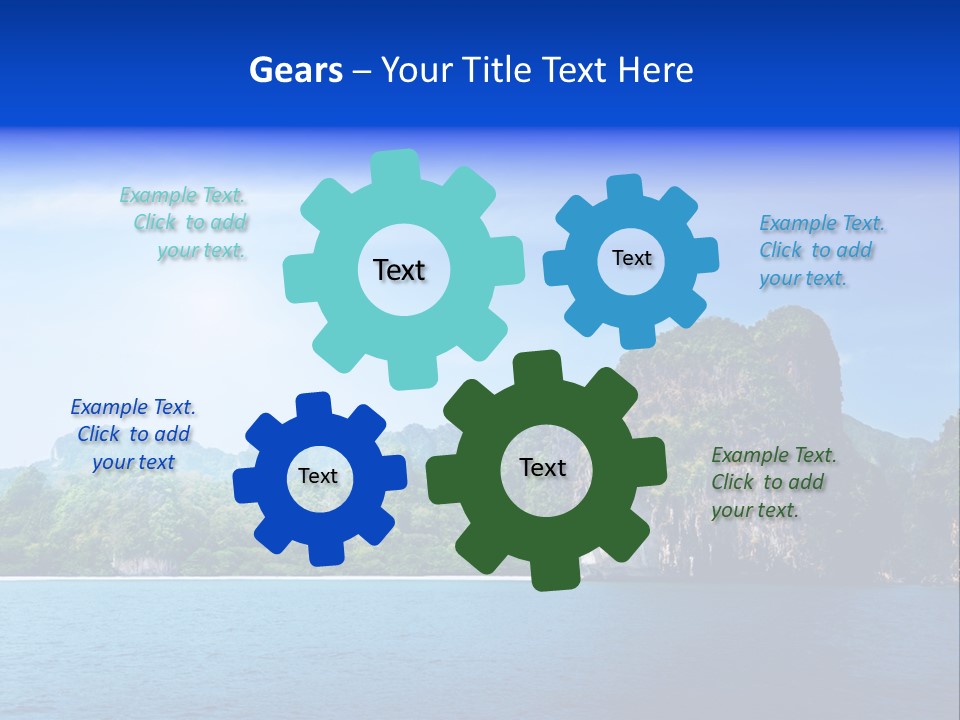 Asia Sky Blue PowerPoint Template