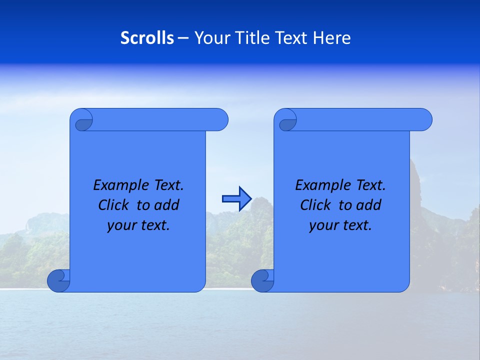 Asia Sky Blue PowerPoint Template