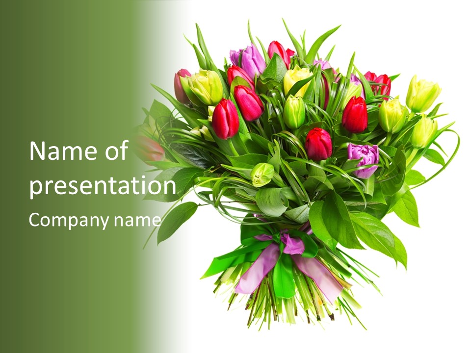 Composition Pink Spring PowerPoint Template