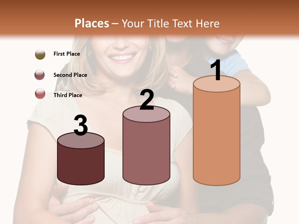 Portrait Embrace Happy Family PowerPoint Template