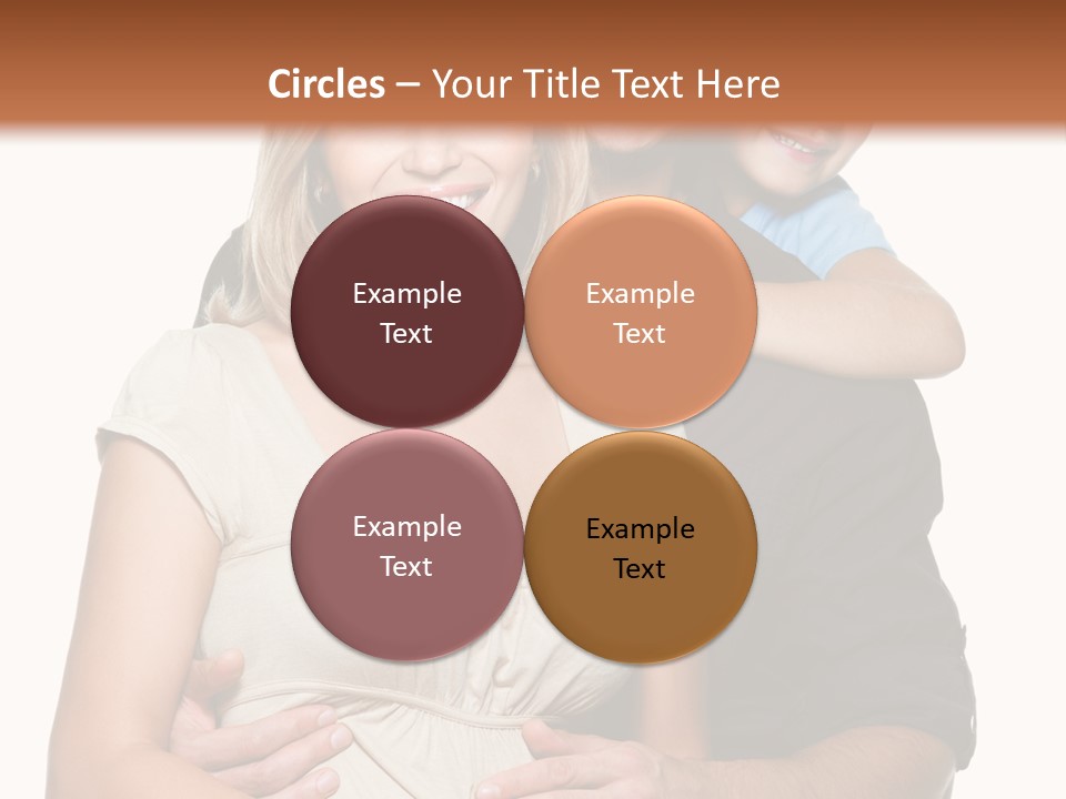 Portrait Embrace Happy Family PowerPoint Template