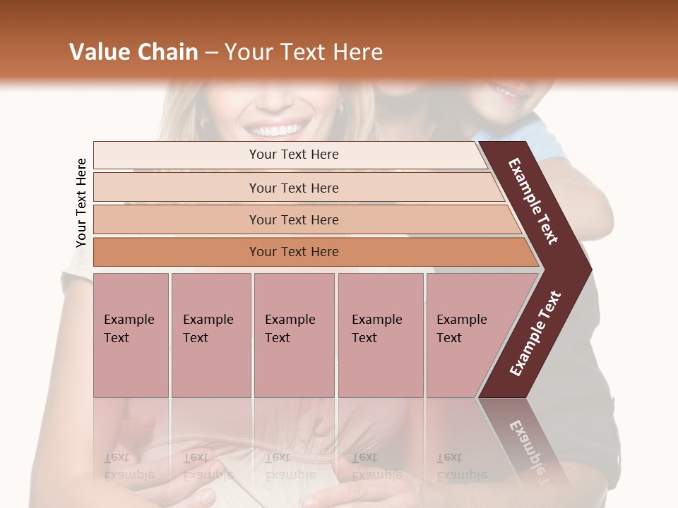 Portrait Embrace Happy Family PowerPoint Template