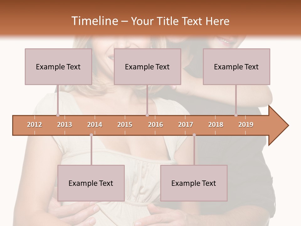 Portrait Embrace Happy Family PowerPoint Template