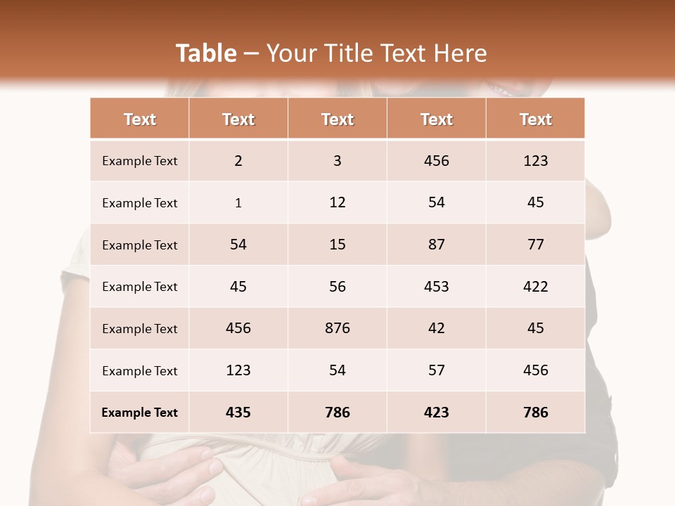 Portrait Embrace Happy Family PowerPoint Template