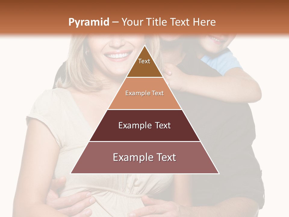 Portrait Embrace Happy Family PowerPoint Template