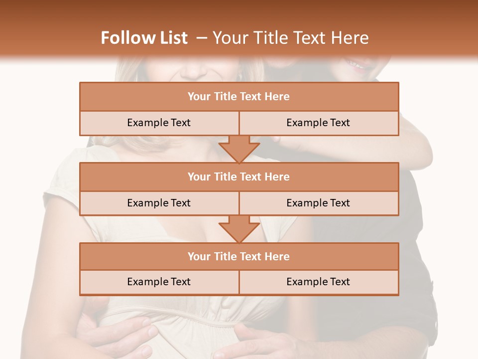 Portrait Embrace Happy Family PowerPoint Template