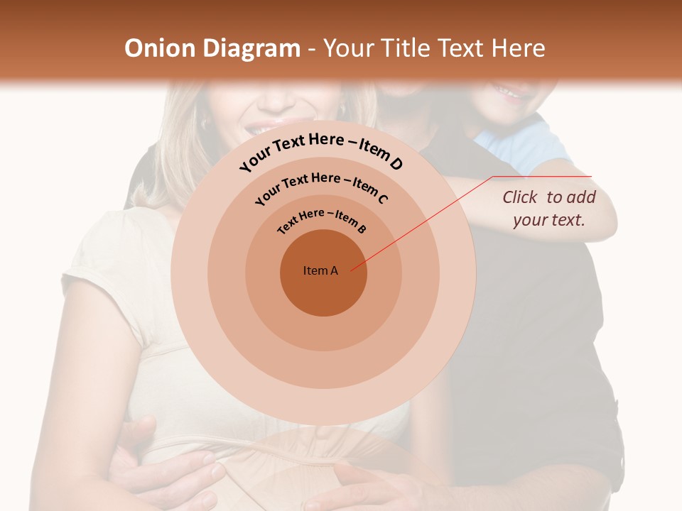 Portrait Embrace Happy Family PowerPoint Template