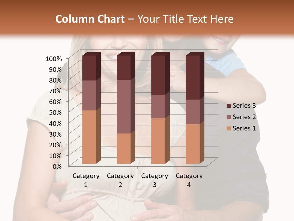 Portrait Embrace Happy Family PowerPoint Template