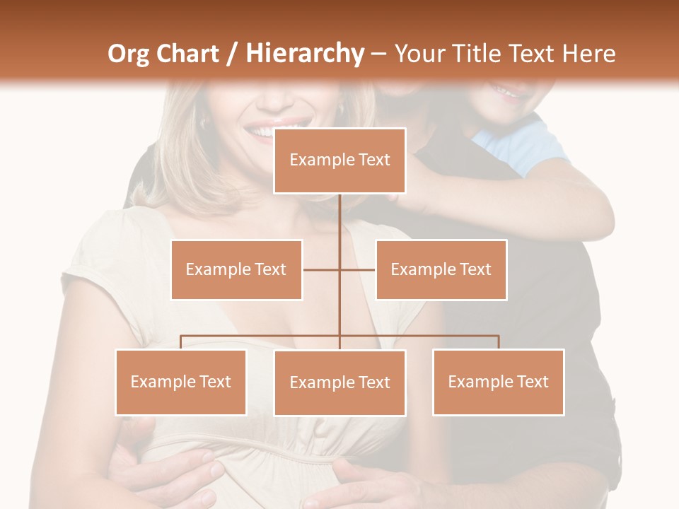 Portrait Embrace Happy Family PowerPoint Template