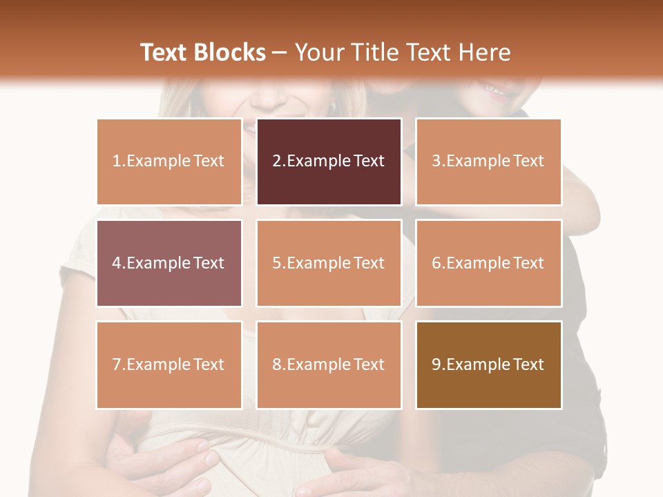 Portrait Embrace Happy Family PowerPoint Template