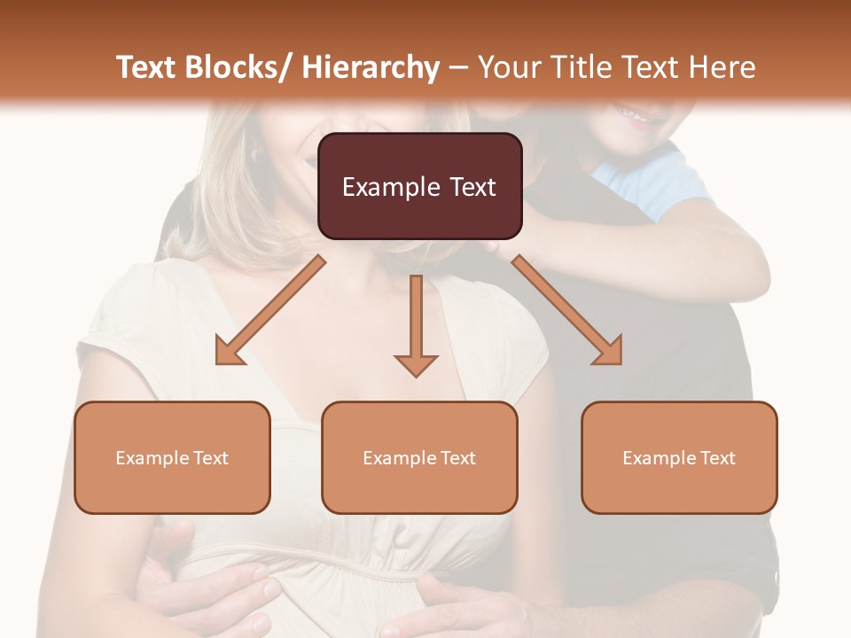 Portrait Embrace Happy Family PowerPoint Template