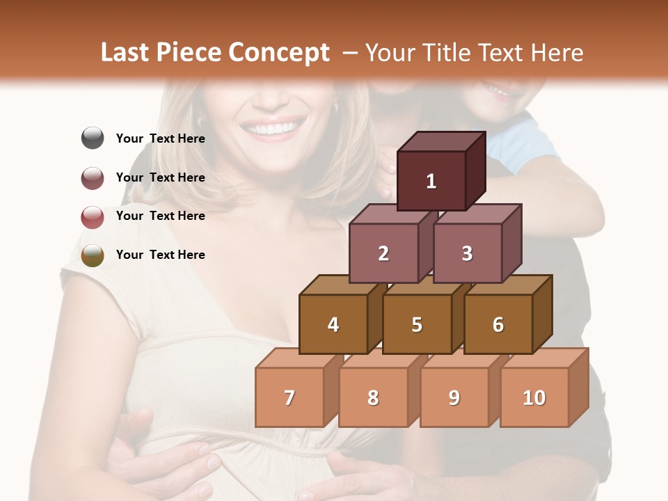 Portrait Embrace Happy Family PowerPoint Template