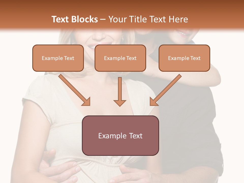 Portrait Embrace Happy Family PowerPoint Template