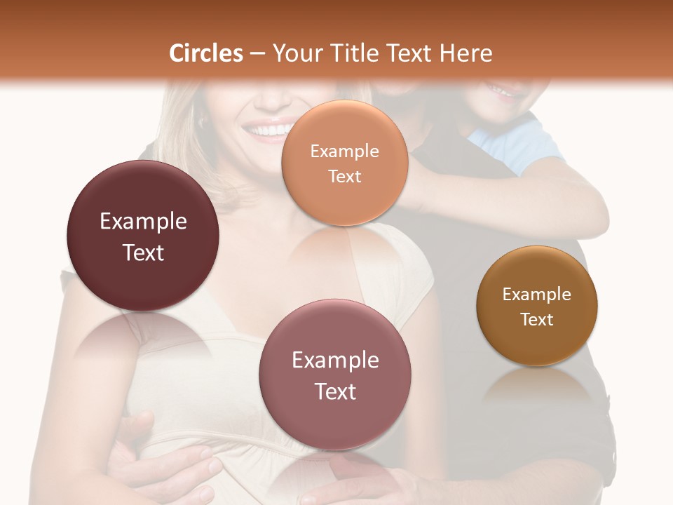 Portrait Embrace Happy Family PowerPoint Template