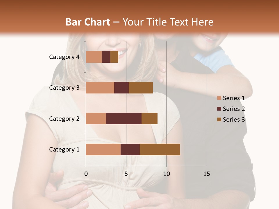 Portrait Embrace Happy Family PowerPoint Template