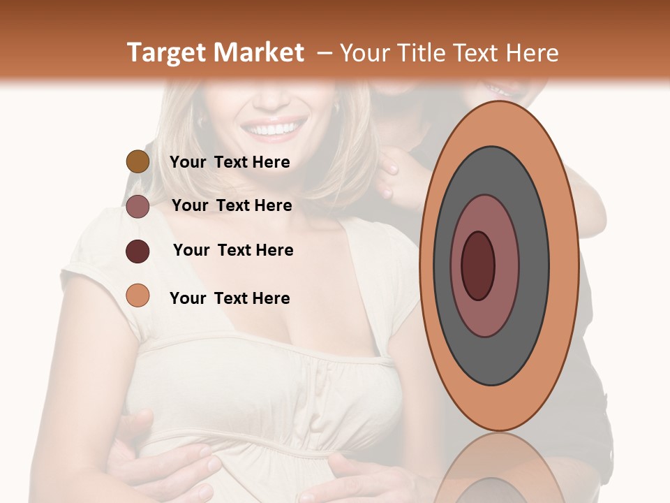 Portrait Embrace Happy Family PowerPoint Template